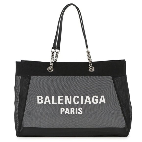 BALENCIAGA Duty Tote Bag Mesh Black - Picture 1 of 15